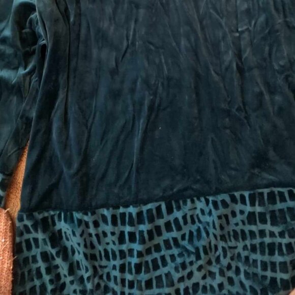 Michael Mims Kathy Cole 3X Vintage Velvet Velour Tun Top Long Sv Collared Plush - Picture 2 of 5